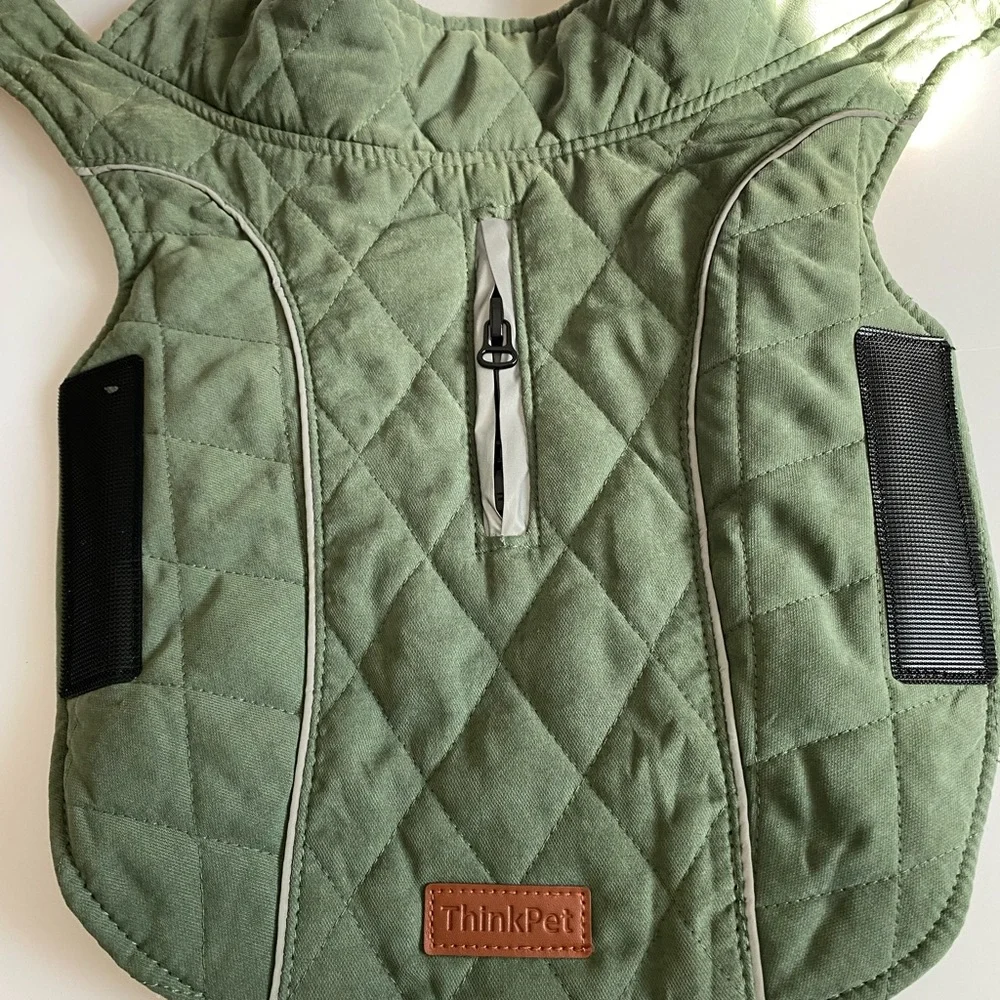 Think! Reversible Dog Winter Coat - Green